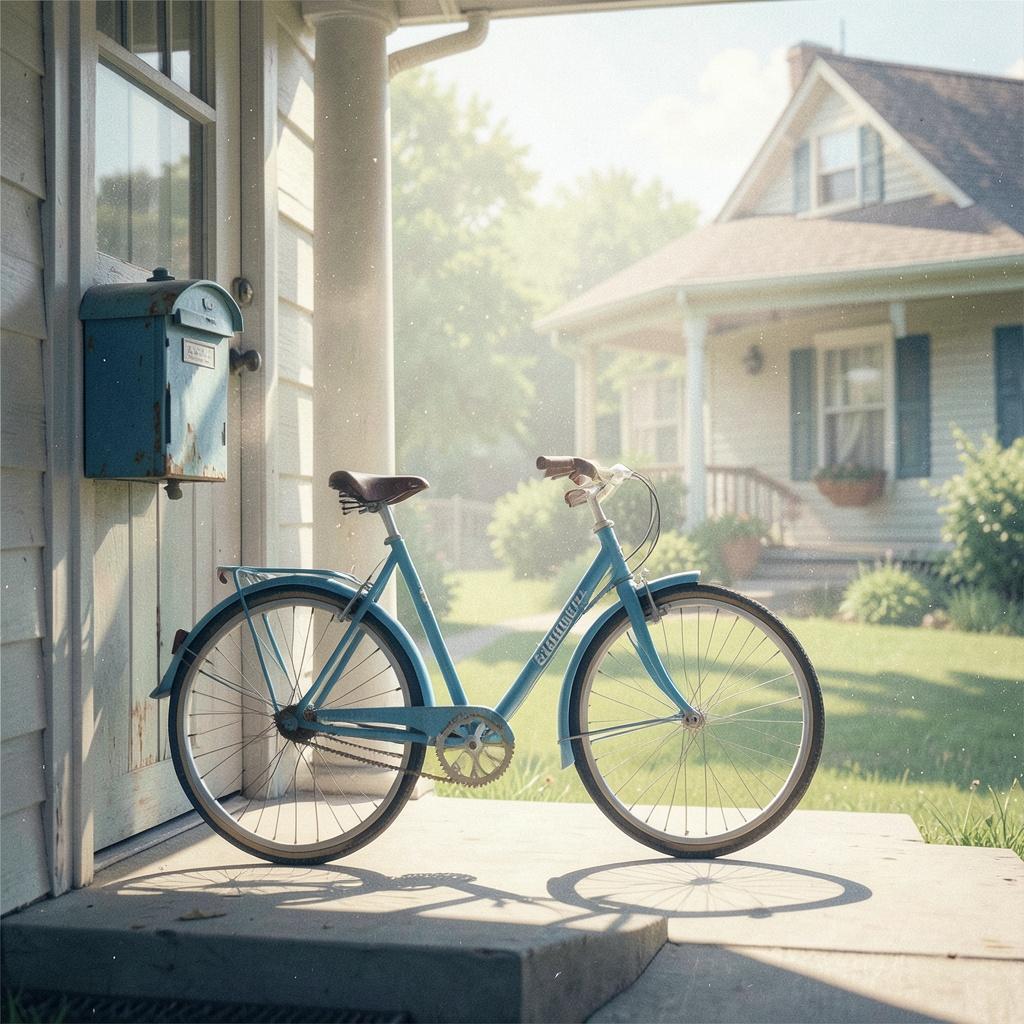 Blue Tin Bicycle