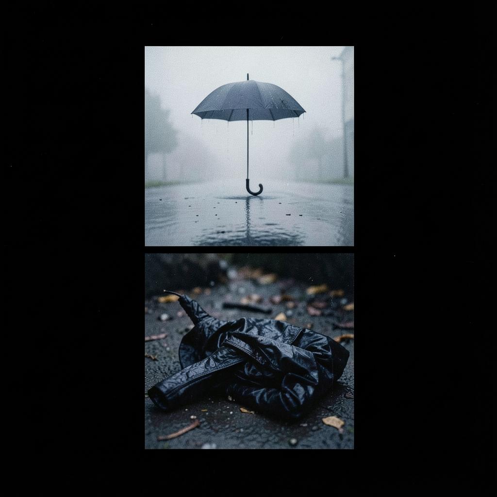 雨里背影